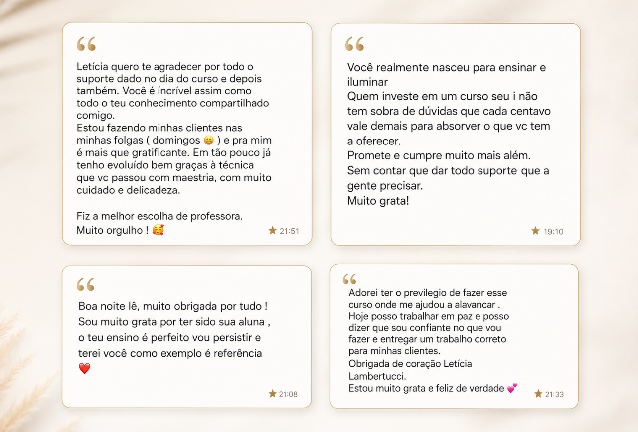 Feedbacks de alunas